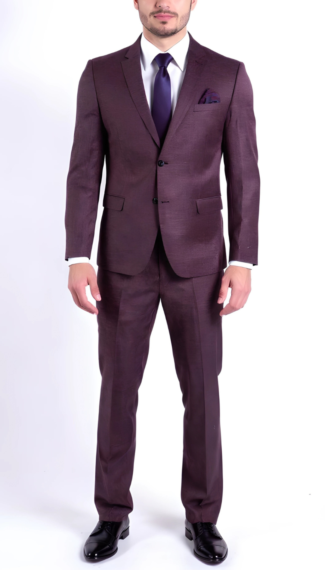 Ferrecci Nelson Men's Grey 2 Button Slim Fit Notch Lapel Suit