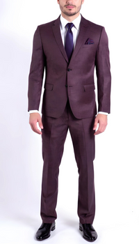 Ferrecci Nelson Men's Grey 2 Button Slim Fit Notch Lapel Suit