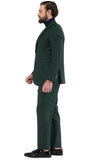 Oslo Hunter Green Slim Fit Notch Lapel 2 Piece Suit