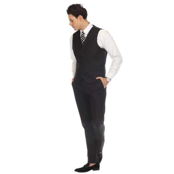 Solo Adjustable Casual & Formal Black Vest