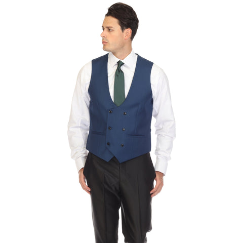 Cruz Mens Double Breasted Indigo Vest