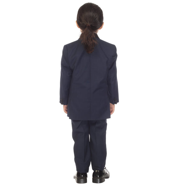 Ultimate Elegance: Boys Navy Shawl Collar Tuxedo for Dapper Occasions