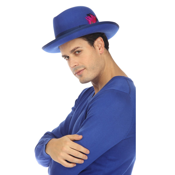 Premium Royal Blue Godfather Hat