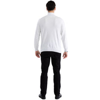 MENS WHITE PULLOVER TURTLENECK SWEATER