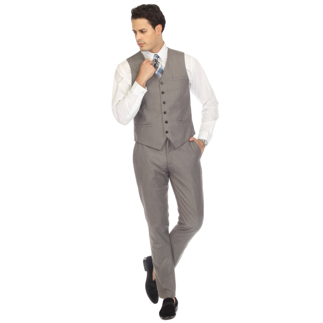 Mens Casual & Formal Light Grey Vest | FERRECCI FHYINC Mens Casual & Formal Light Grey Vest | FERRECCI FHYINC