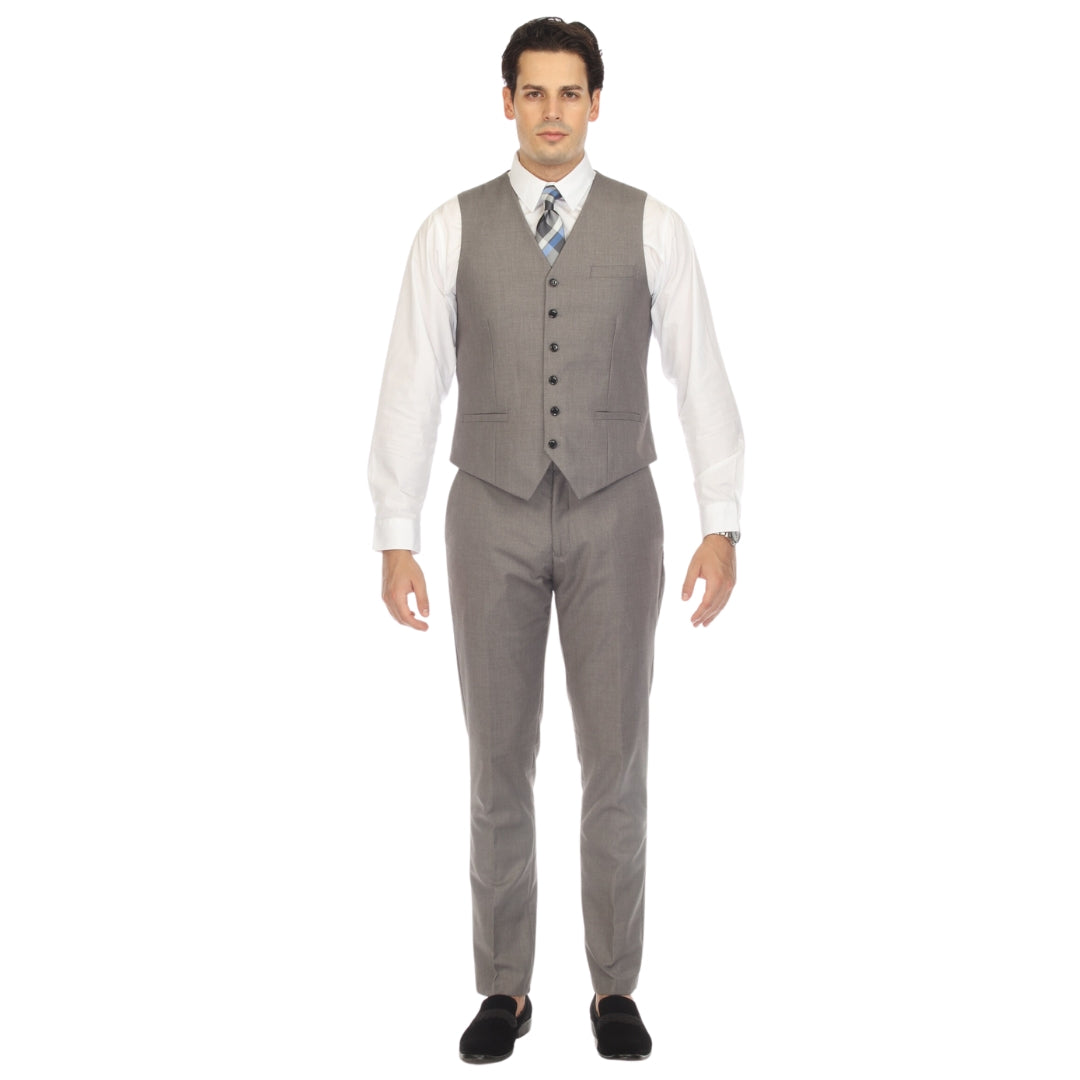 Mens Casual & Formal Light Grey Vest Mens Casual & Formal Light Grey Vest