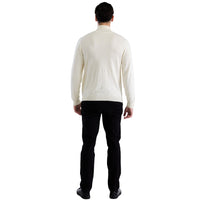 MENS OFF-WHITE PULLOVER TURTLENECK SWEATER