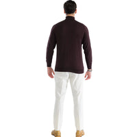 MENS BROWN PULLOVER TURTLENECK SWEATER