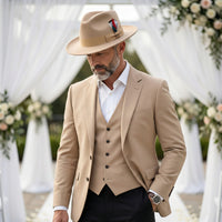 Crushable Tan 100% Australian Wool Fedora Hat