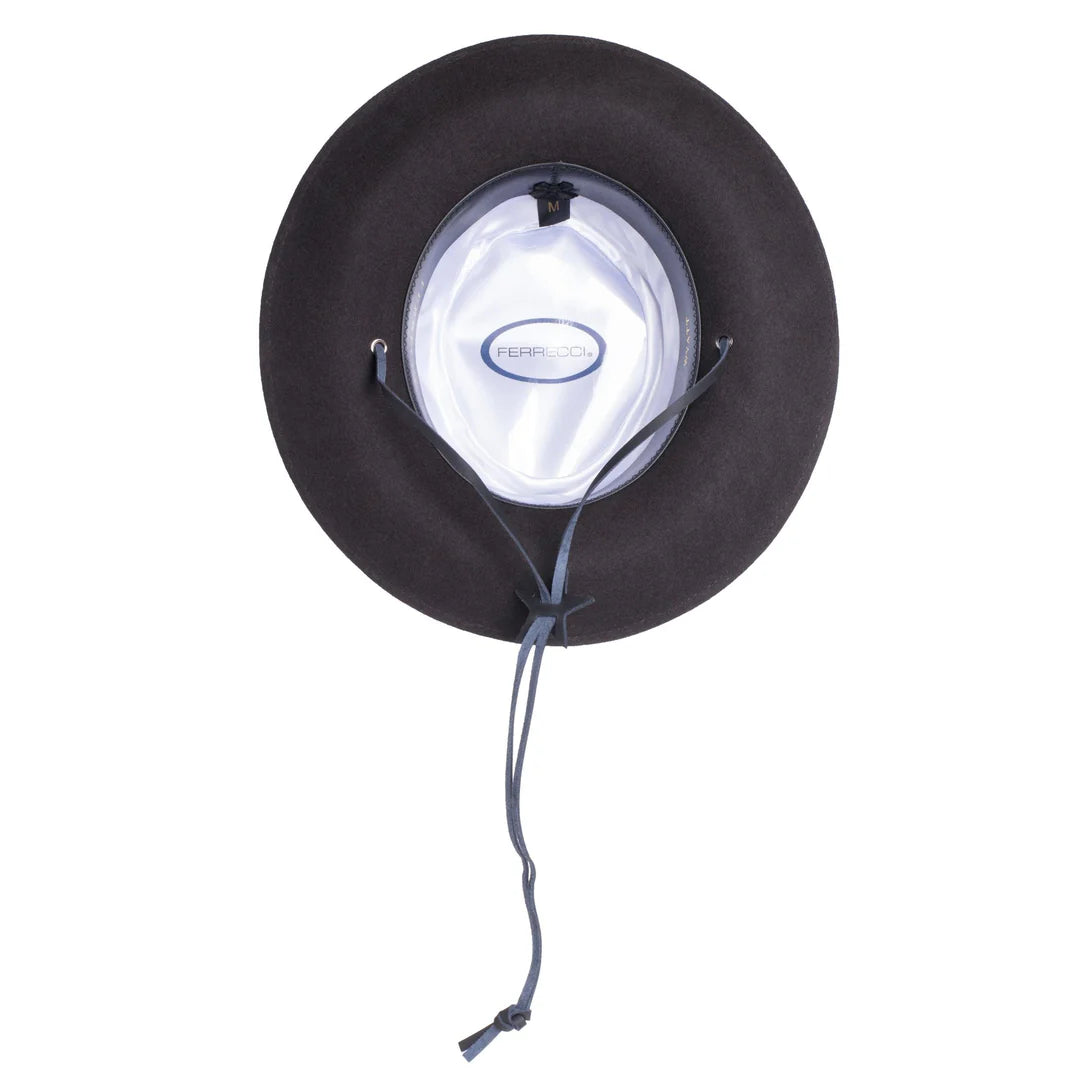 Dark Brown Wide Brim Fedora - Earp