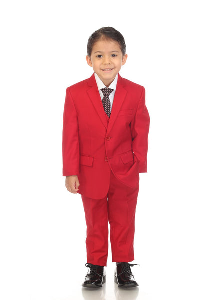 Ferrecci Boys Red JAX JR 5pc Suit Set