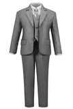 Ferrecci Boys JAX JR 5pc Suit Set Light Grey