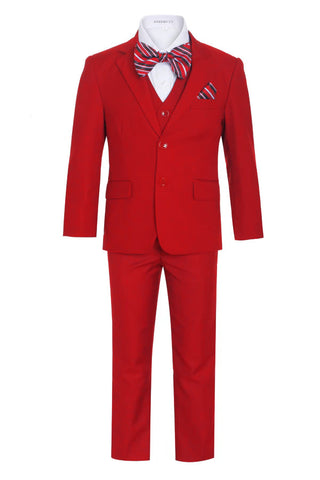 Ferrecci Boys Red JAX JR 5pc Suit Set