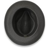 Tapa Crushable Straw Hat Fedora in Charcoal