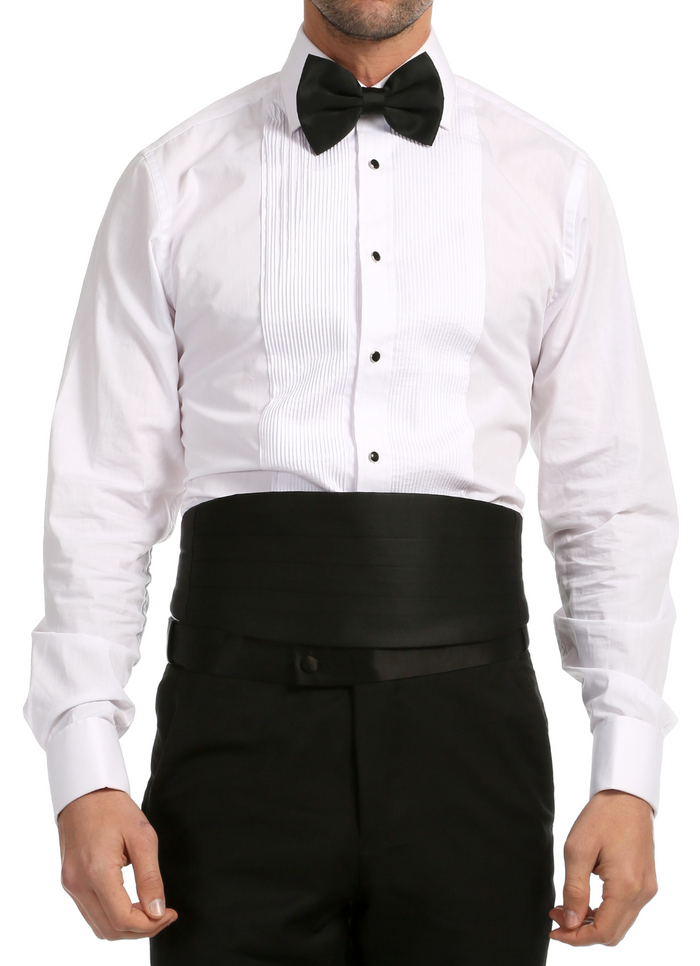 Satine Black Bow Tie & Cummerbund Set