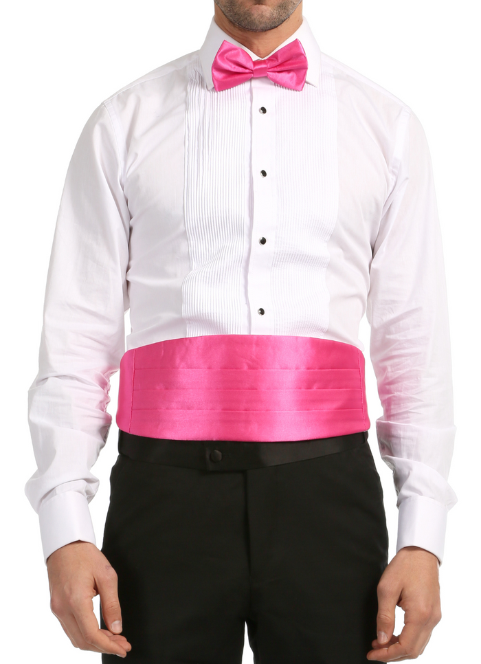 Satine Fuchsia Bow Tie & Cummerbund Set