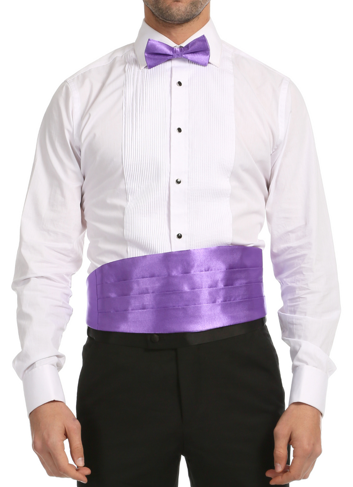 Satine Lilac Bow Tie & Cummerbund Set