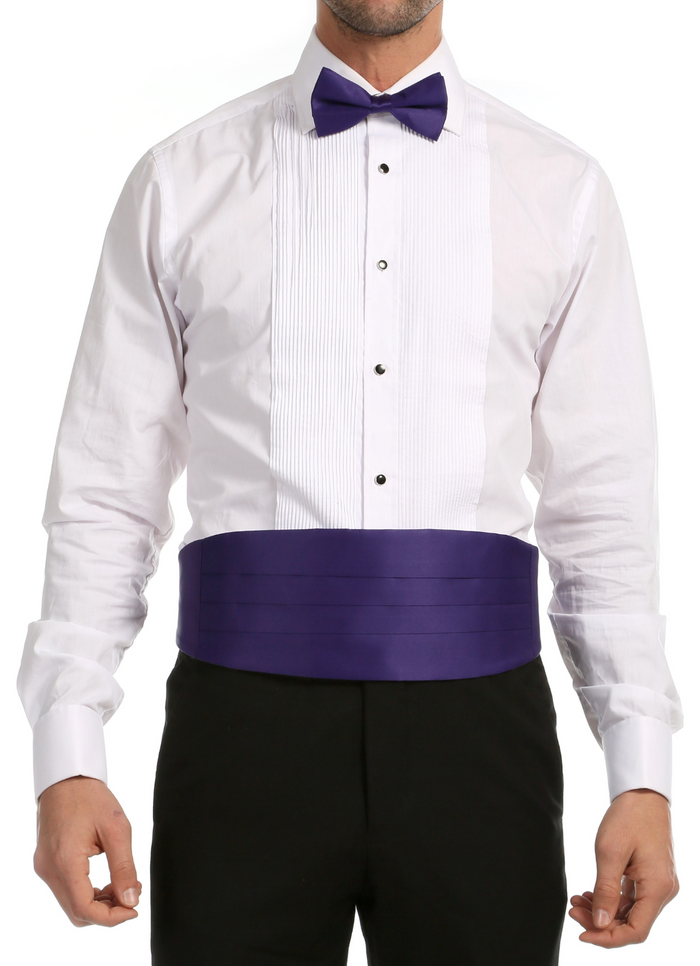 Satine Purple Bow Tie & Cummerbund Set