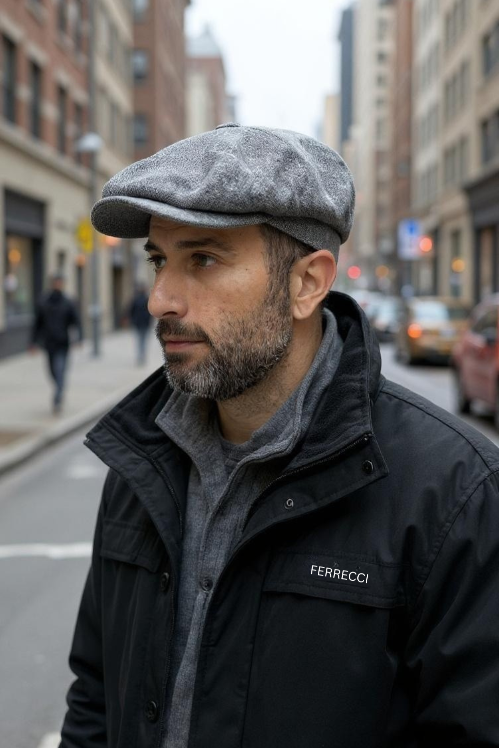 Classic Premium Wool Grey Newsboy Hat