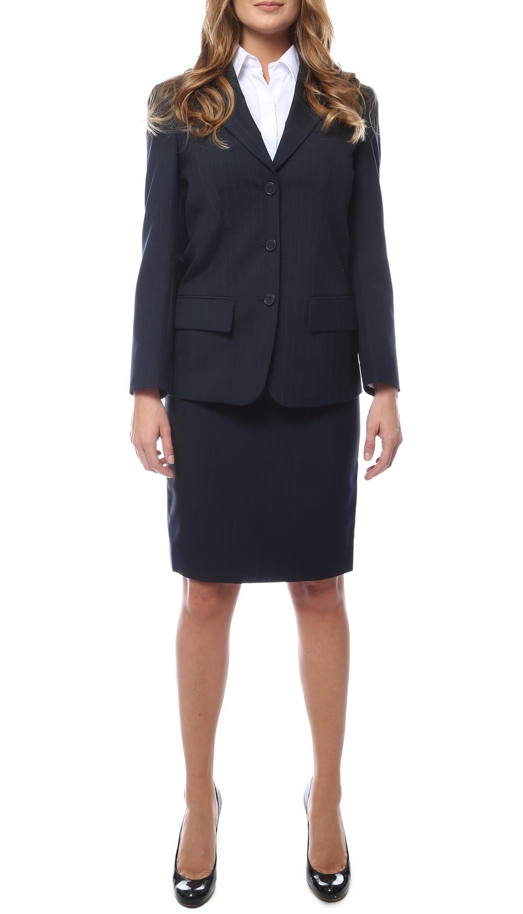 Ferrecci Aviator Women's 2-pc Poly Wool Suit Skirt – FHYINC