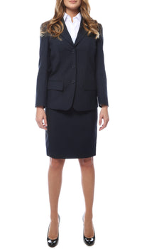 Ferrecci Aviator Women's 2-pc Poly Wool Suit Skirt
