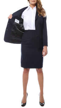 Ferrecci Aviator Women's 2-pc Poly Wool Suit Skirt