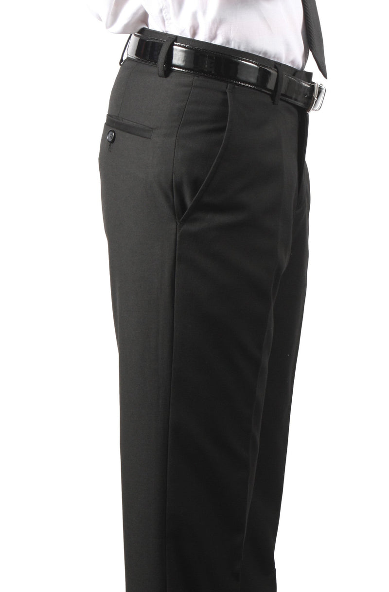 Premium Mens MP101 Black Slim Fit Dress Pants - FHYINC