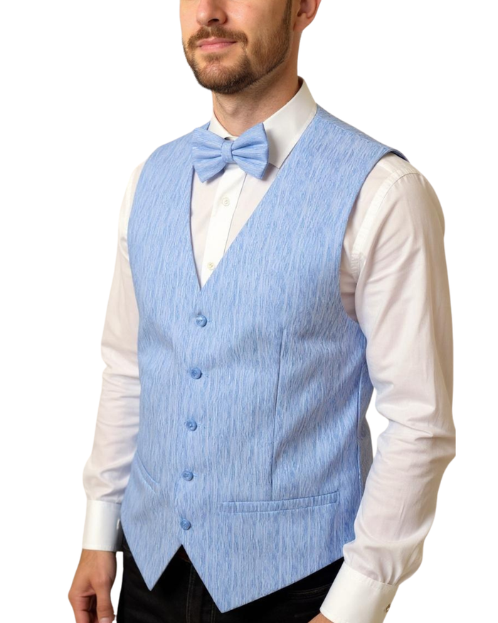 Ferrecci Mens PV200 - Blue with White Back Adjustable Vest Set