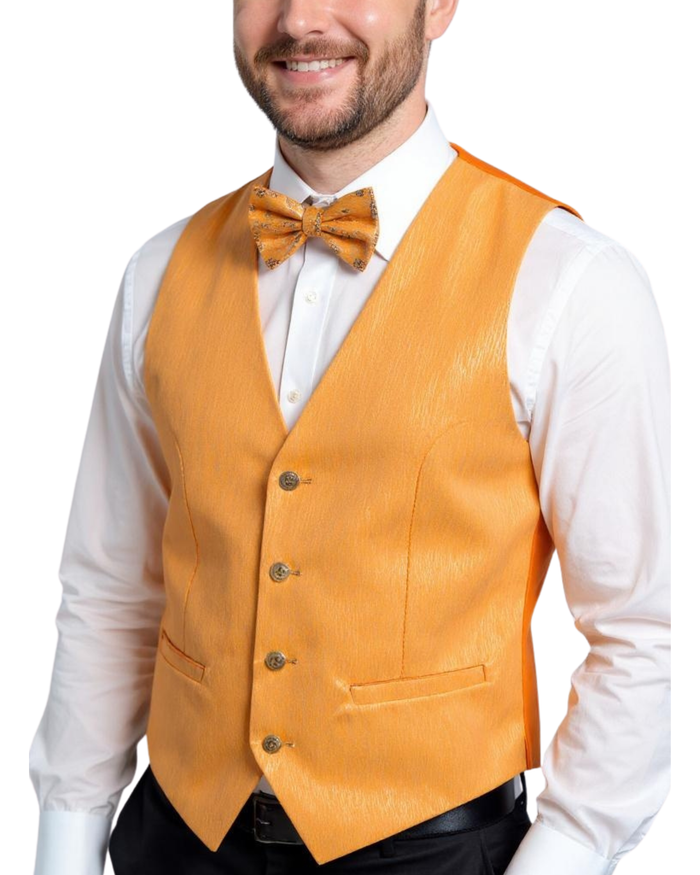 Ferrecci Mens PV200 - Orange with Orange Back Adjustable Vest Set