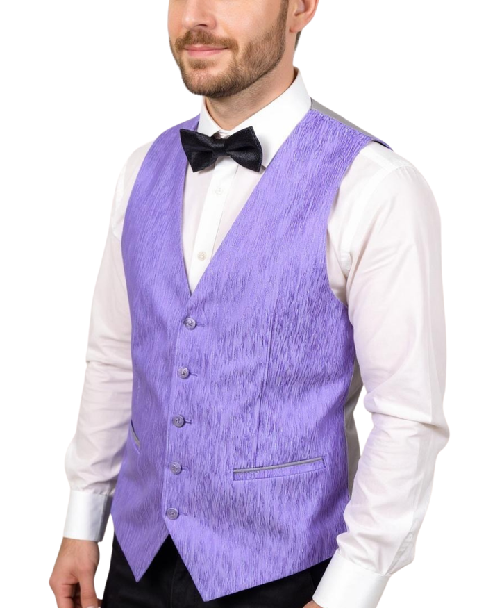 Ferrecci Mens PV200 - Purple with Black Back Adjustable Vest Set