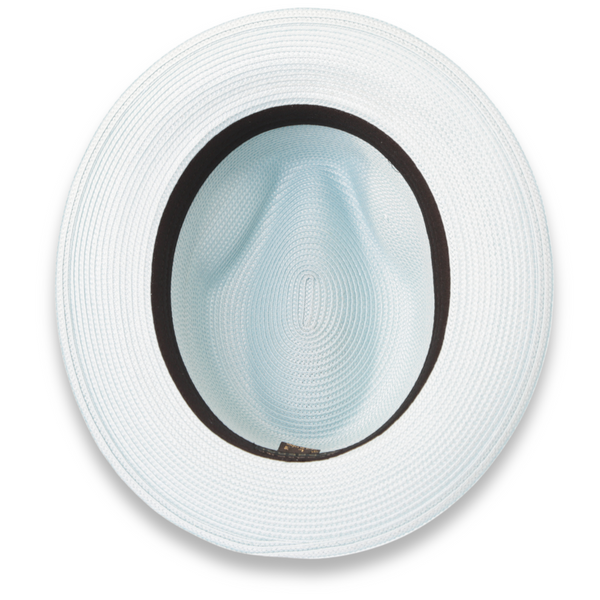 Tapa Crushable Straw Hat Fedora in Sky Blue