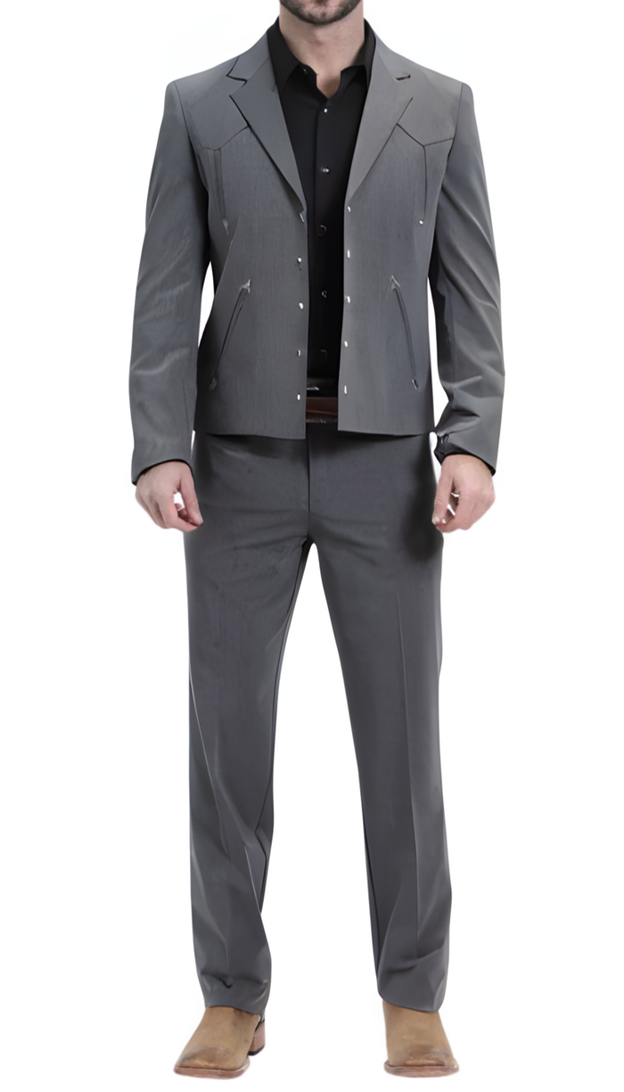 Men's Slate Western Suit Set