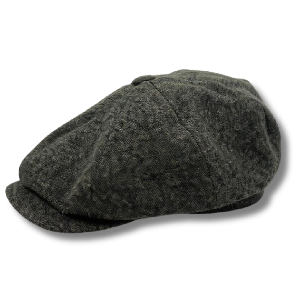 Classic Premium Wool Tweed Hunter Green Newsboy Hat