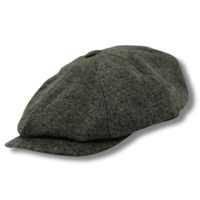 Classic Premium Wool Tweed Hunter Green Newsboy Hat