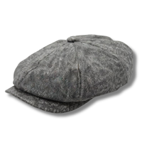 Classic Premium Wool Grey Newsboy Hat