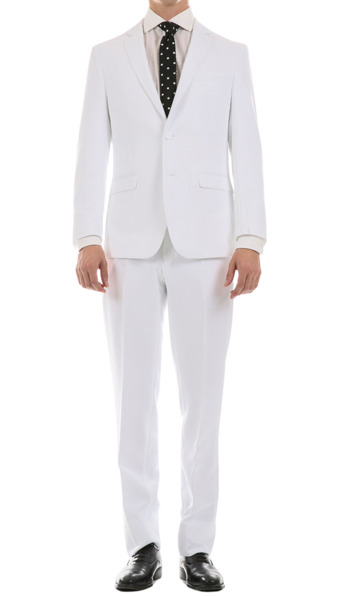 Oslo White Slim Fit Notch Lapel 2 Piece Suit