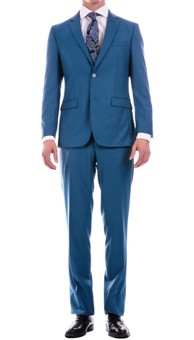 Oslo Teal Notch Lapel 2 Piece Slim Fit Suit