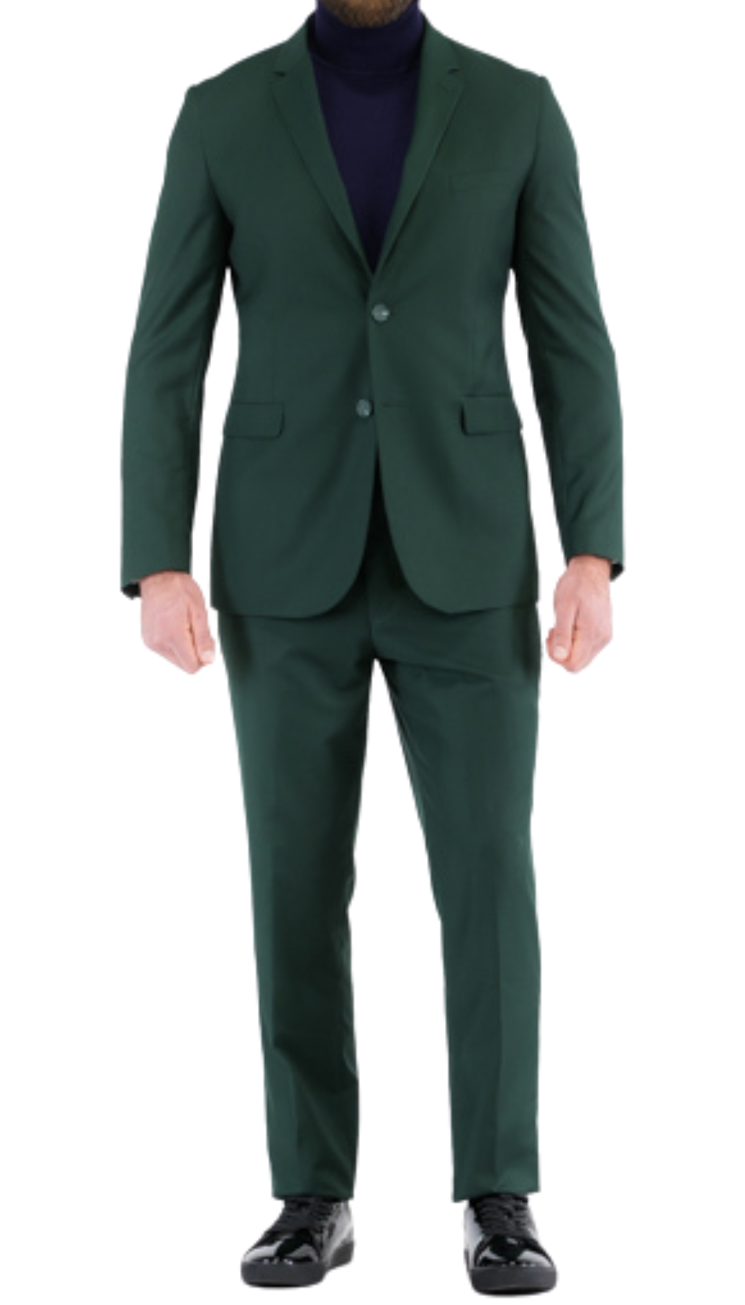 Oslo Hunter Green Slim Fit Notch Lapel 2 Piece Suit