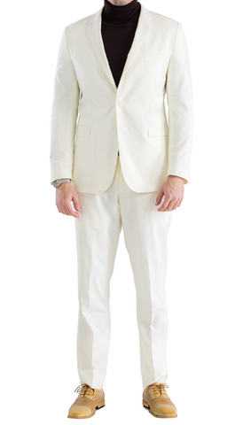 Oslo Off White Slim Fit Notch Lapel 2 Piece Suit