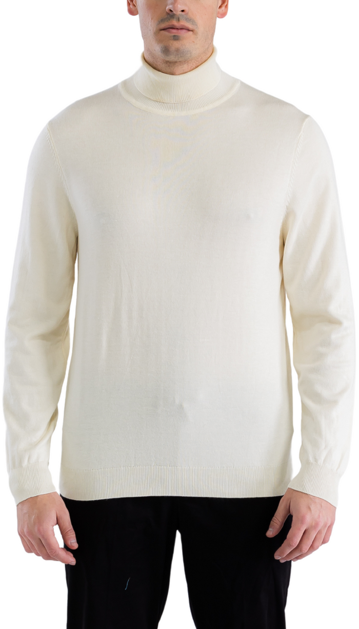 MENS OFF-WHITE PULLOVER TURTLENECK SWEATER