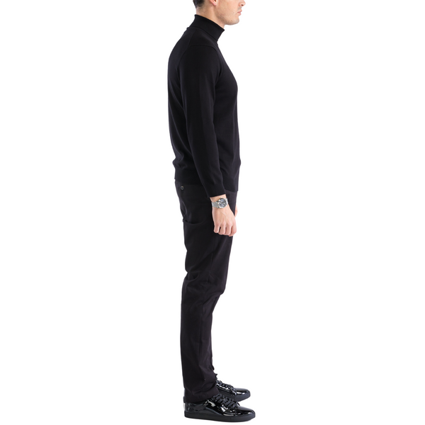 MENS BLACK PULLOVER TURTLENECK SWEATER