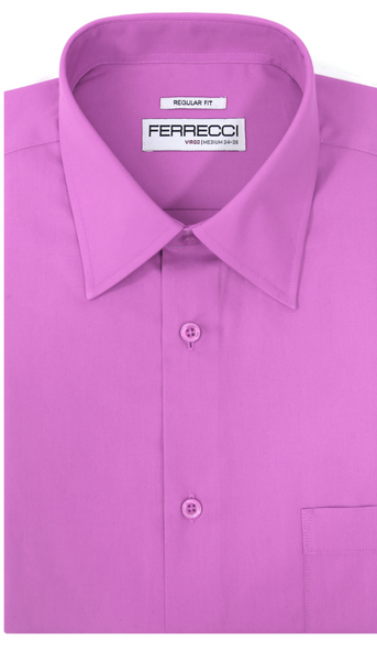 Ferrecci Virgo Lavender Regular Fit Dress Shirt