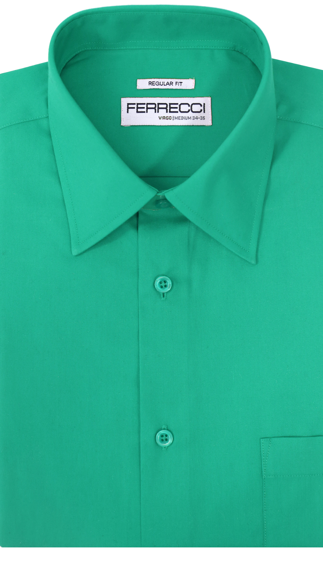 The Ferrecci Virgo Turquoise Green Regular Fit Dress Shirt  FHYINC