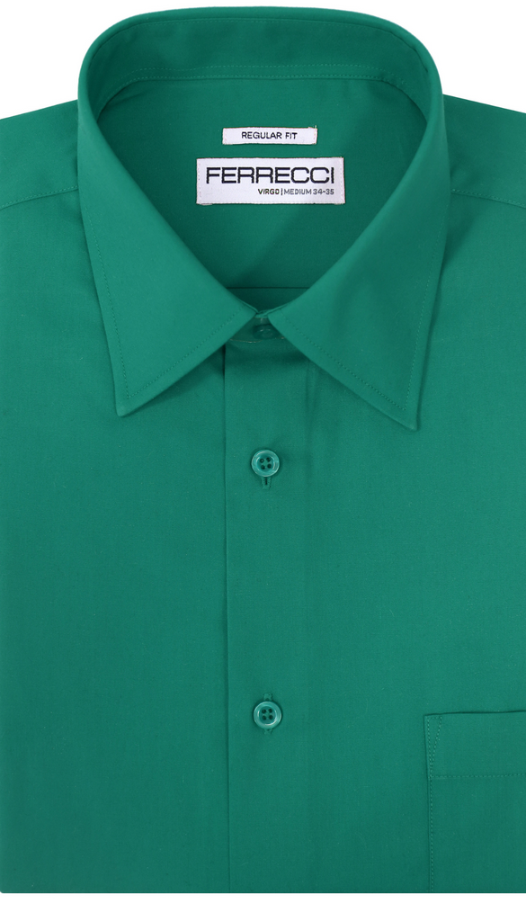 Ferrecci Virgo Teal Regular Fit Dress Shirt