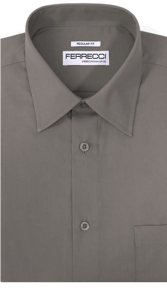 Ferrecci Virgo Charcoal Regular Fit Dress Shirt