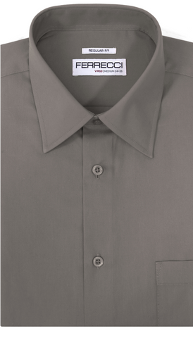 Ferrecci Virgo Charcoal Regular Fit Dress Shirt