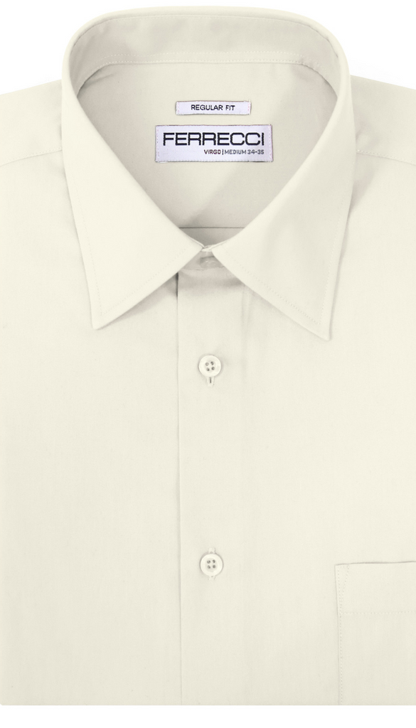 Ferrecci Virgo Off White Regular Fit Dress Shirt