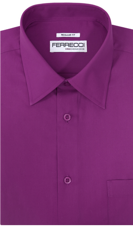 Ferrecci Virgo Purple Regular Fit Dress Shirt