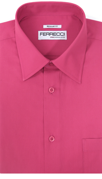 Ferrecci Virgo Fuchsia Regular Fit Dress Shirt