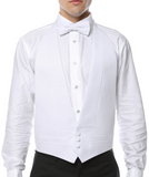 Premium White Pique 100% Cotton Backless Tuxedo Vest/ FIT ALL (S-XL)